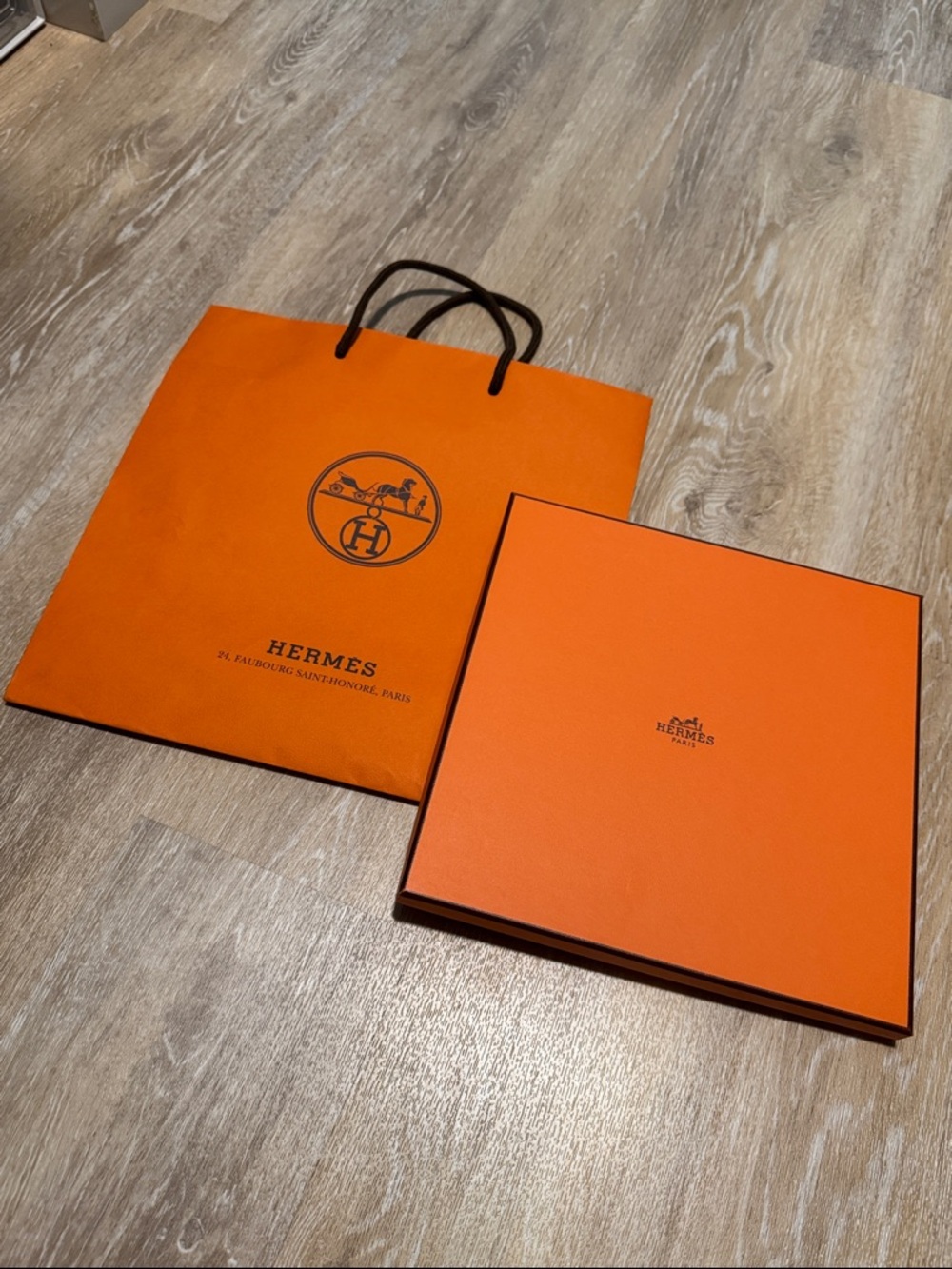 Hermes Orange Gift Box and Bag